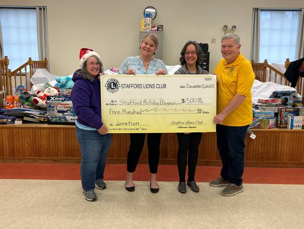 Christmas Center Gift Check Presentation